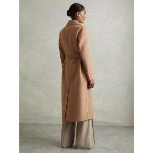 REISS LUCIA Wool Blend Double Breasted Blindseam Coat